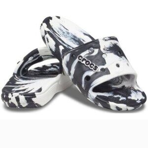 CROCS Marbled Tie Dyed Slides Sandals Size 7 Women's Size 5 Men's Slip On